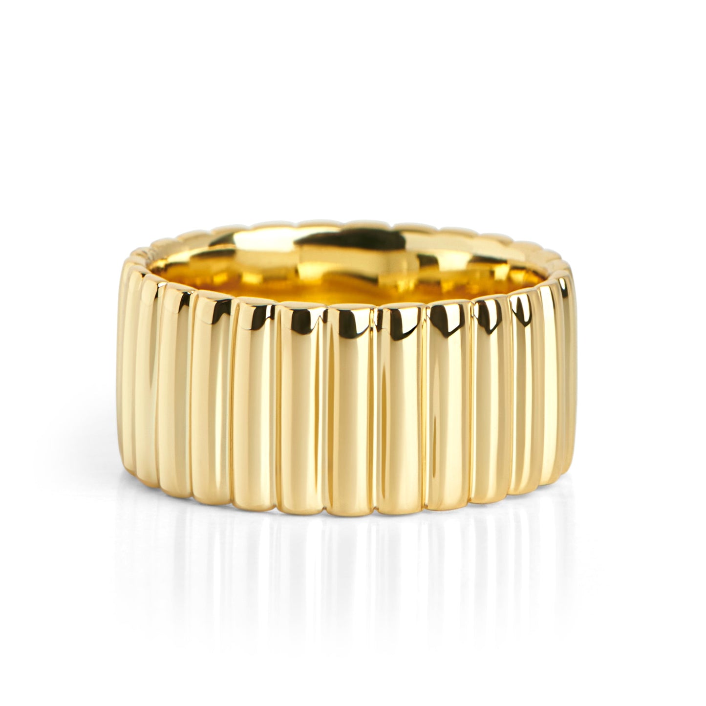 Stainless steel lined large ring bague lignes bague jonc large acier inoxydable MIAJWL 