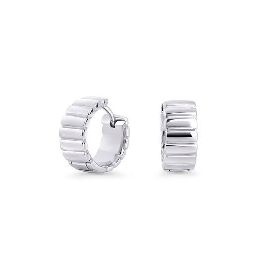 Boucles d'oreilles tendances lignes rayures acier inoxydable sans danger pour la peau Mia Bijoux