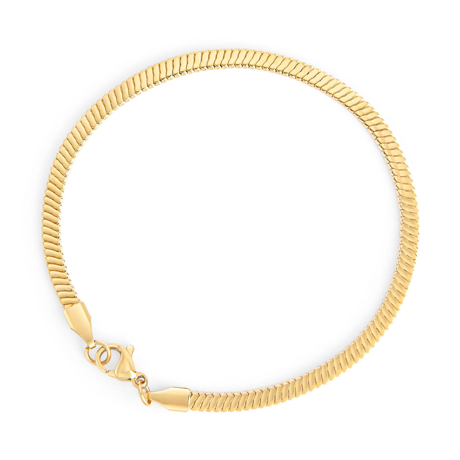 Bracelet chaîne classique acier inoxydable or sécuritaire pour les peaux sensibles Mia Bijoux