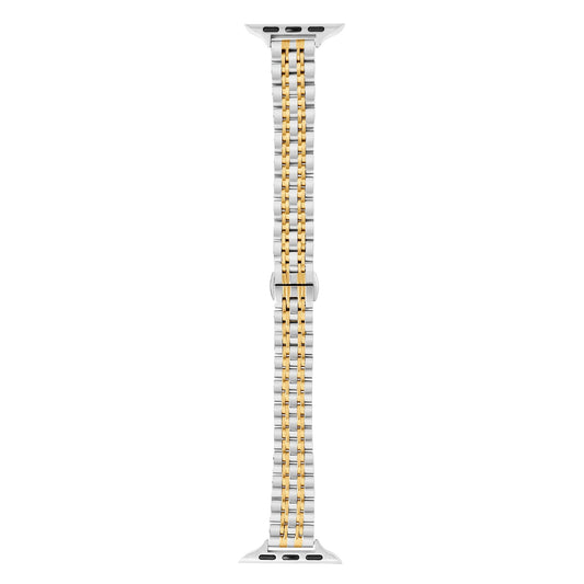 2 tones gold and silver best stainless steel safe for skin apple watch strap MIAJWL