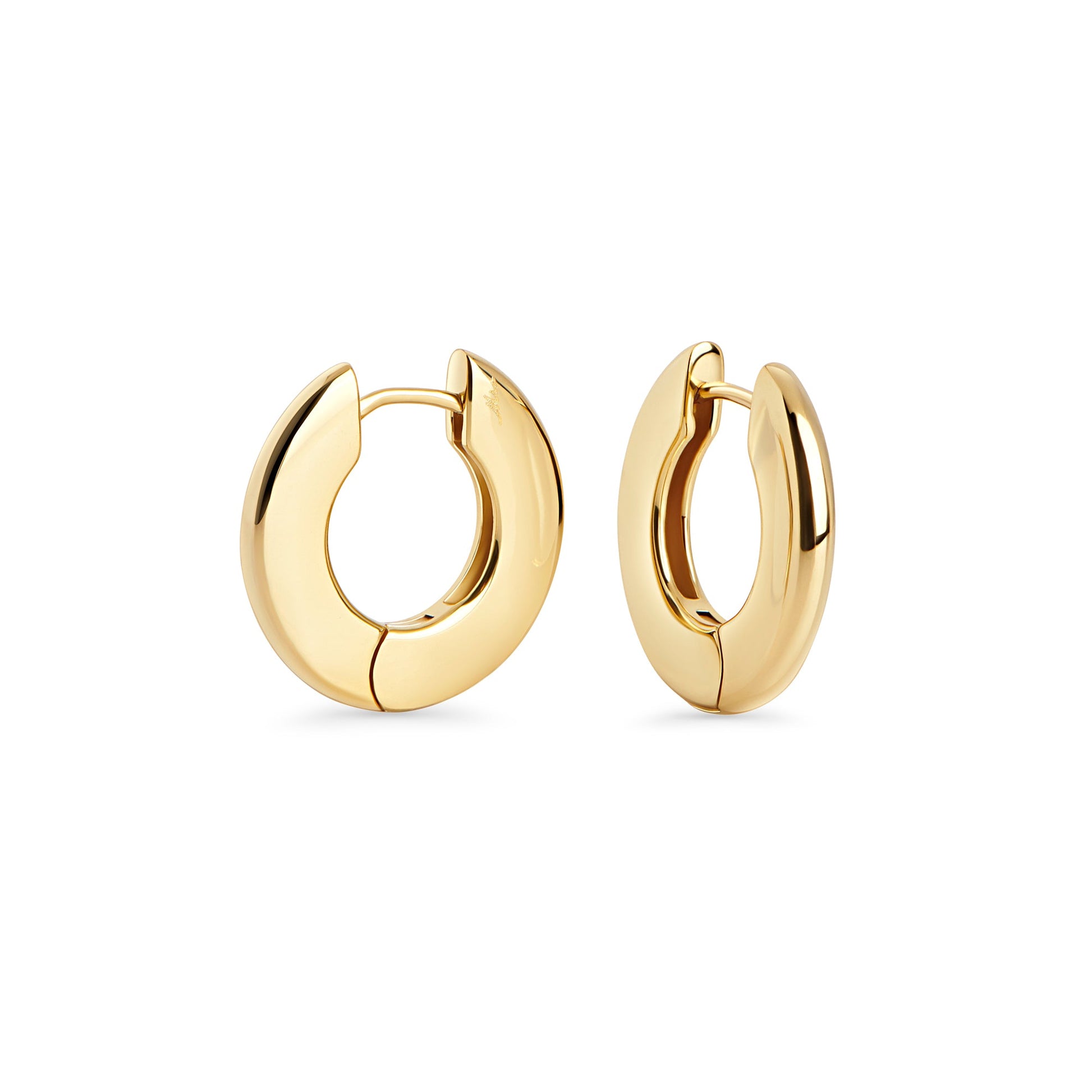 Boucles d'oreilles confortables acier inoxydable or cercles plats ne ternissent pas Mia Bijoux