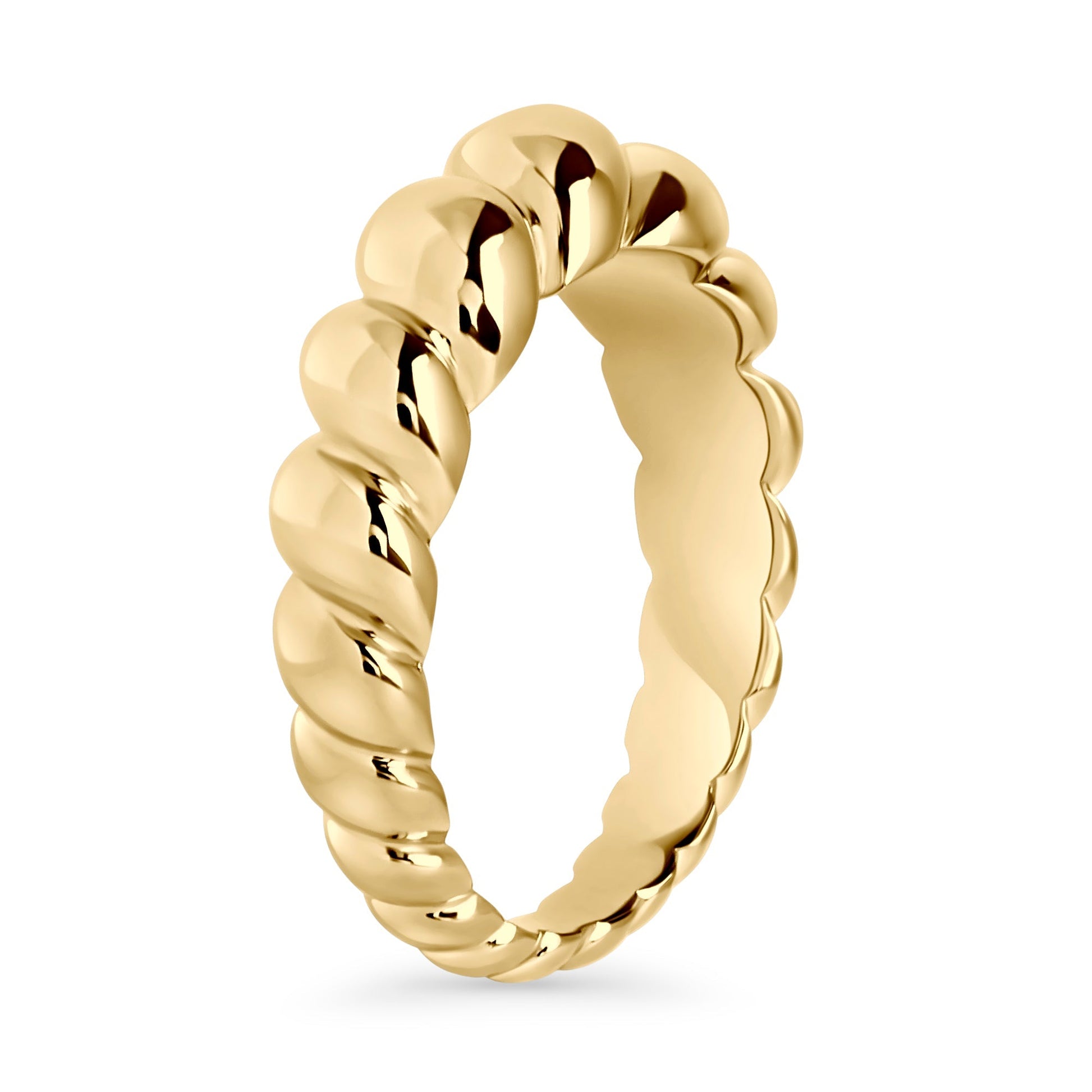 Stylish gold sustainable steel ring for women sensitive skin MIAJWL Bague tendance croissant inox or pour femmes peau sensible Mia Bijoux