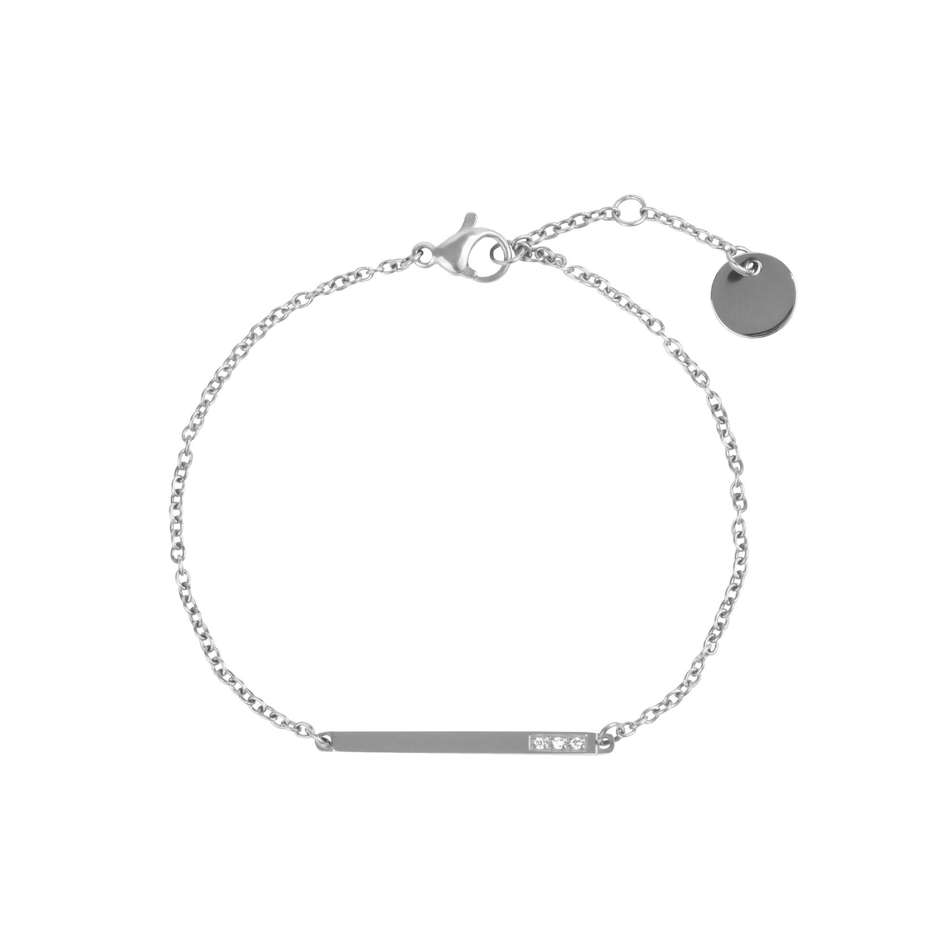 women stainless steel bar bracelet barre femme acier inoxydable MIA Bijoux T120B001