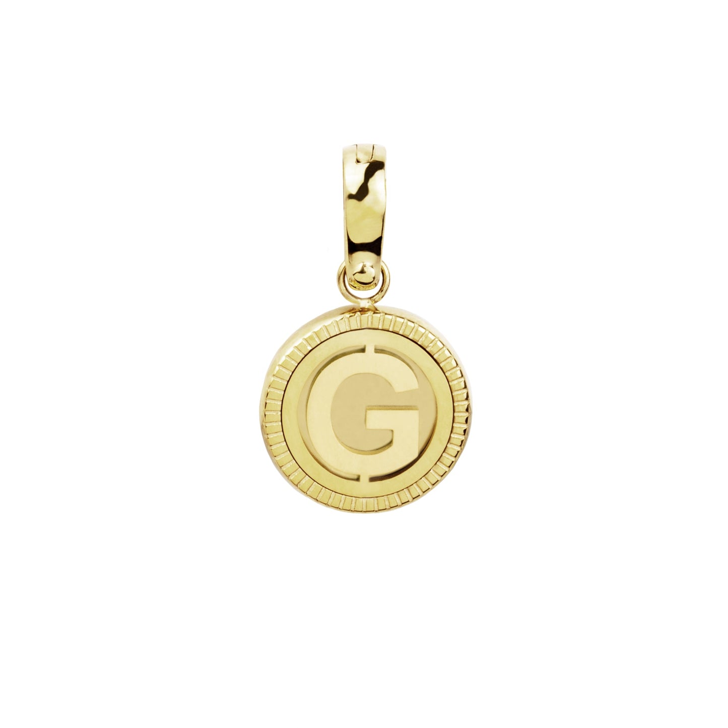 Stainless Steel clippable gold letter G charm to customize and personalize jewelry T121CH01GDO