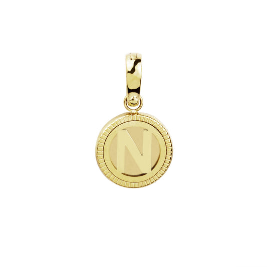 Stainless Steel clippable gold letter N charm to customize and personalize jewelry T121CH01NDO
