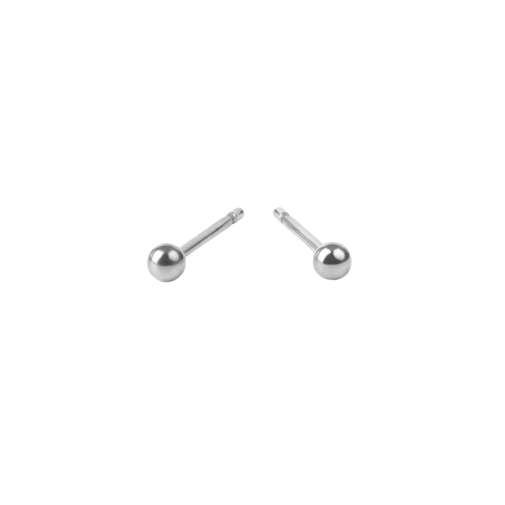 2.5 mm Stainless Steel Micro Sphere Stud Earrings T121E017AR