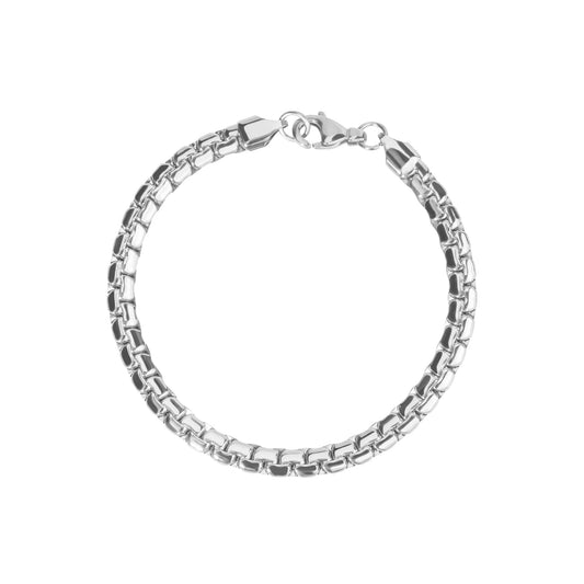 Silver textured waterproof bracelet for women stainless steel MIA