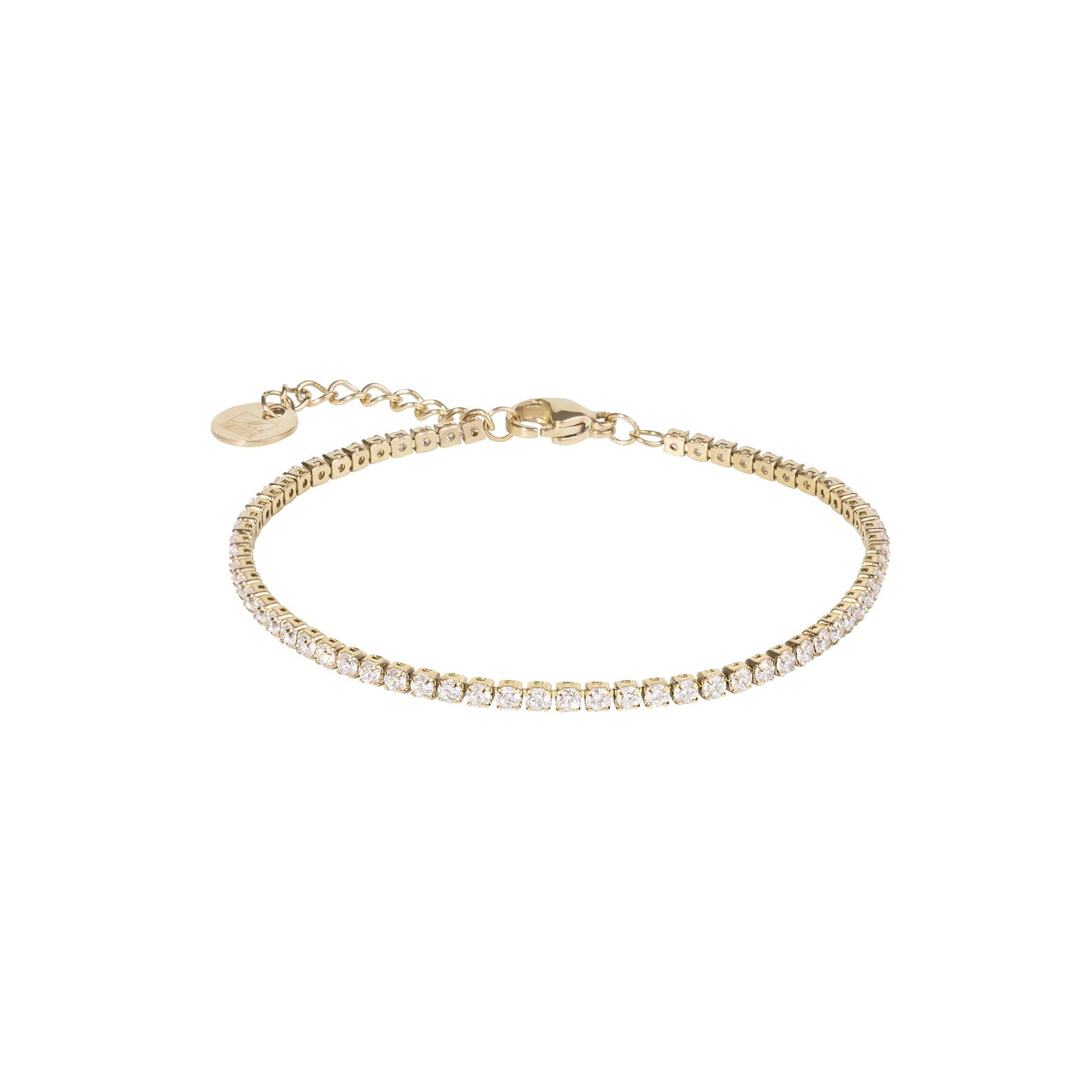 Bracelet tennis chic avec pierres durables or acier inox MIA