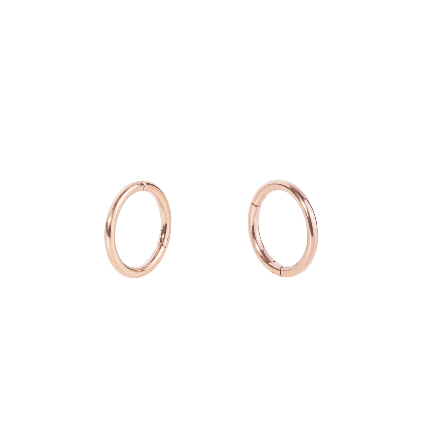 Thin rosegold infinite hoop earrings you can sleep with stainless steel MIA