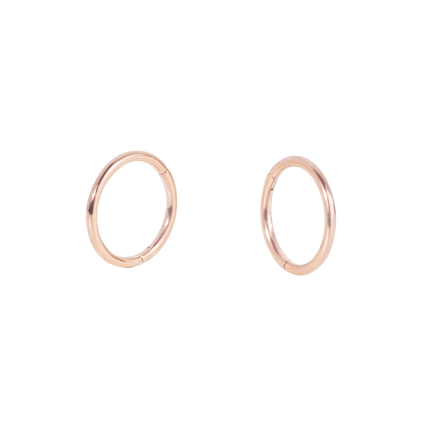 12 mm dormeuses or rose sans fin alternative à l'or MIA