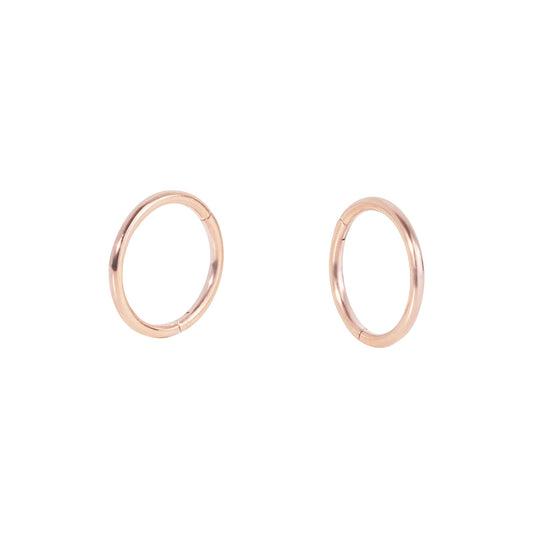 12 mm dormeuses or rose sans fin alternative à l'or MIA