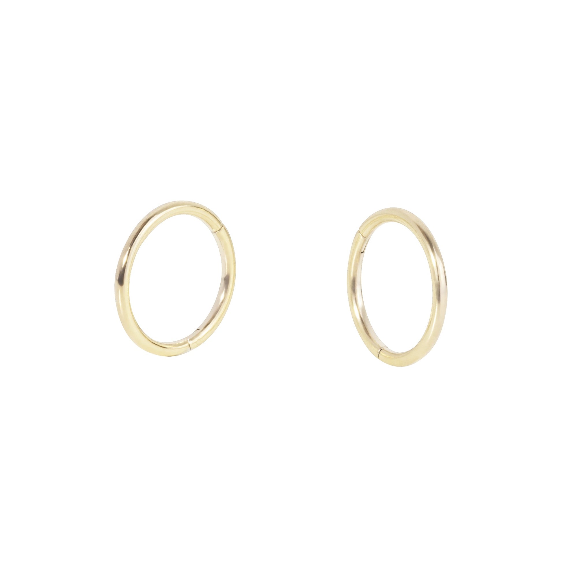 Anneaux 12 mm minces ne ternit pas acier inoxydable couleur or MIA