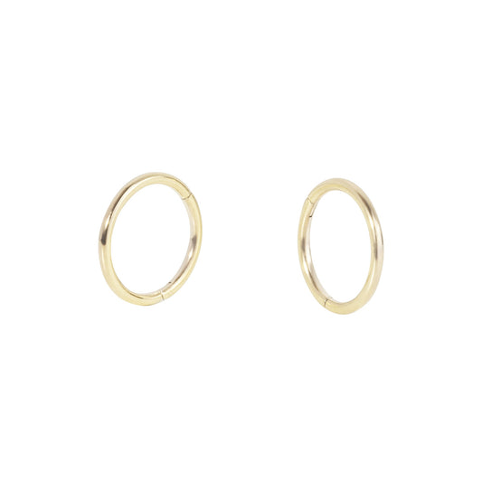 Anneaux 12 mm minces ne ternit pas acier inoxydable couleur or MIA