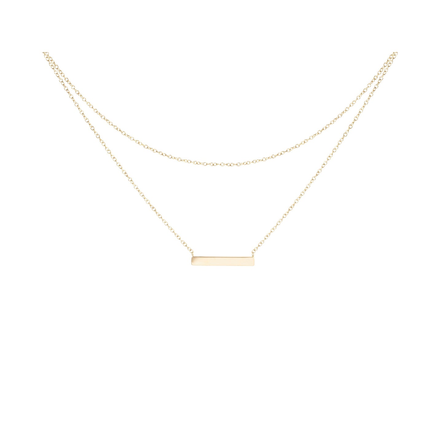 Collier 2 rangs or ne ternit pas acier inoxydable MIA
