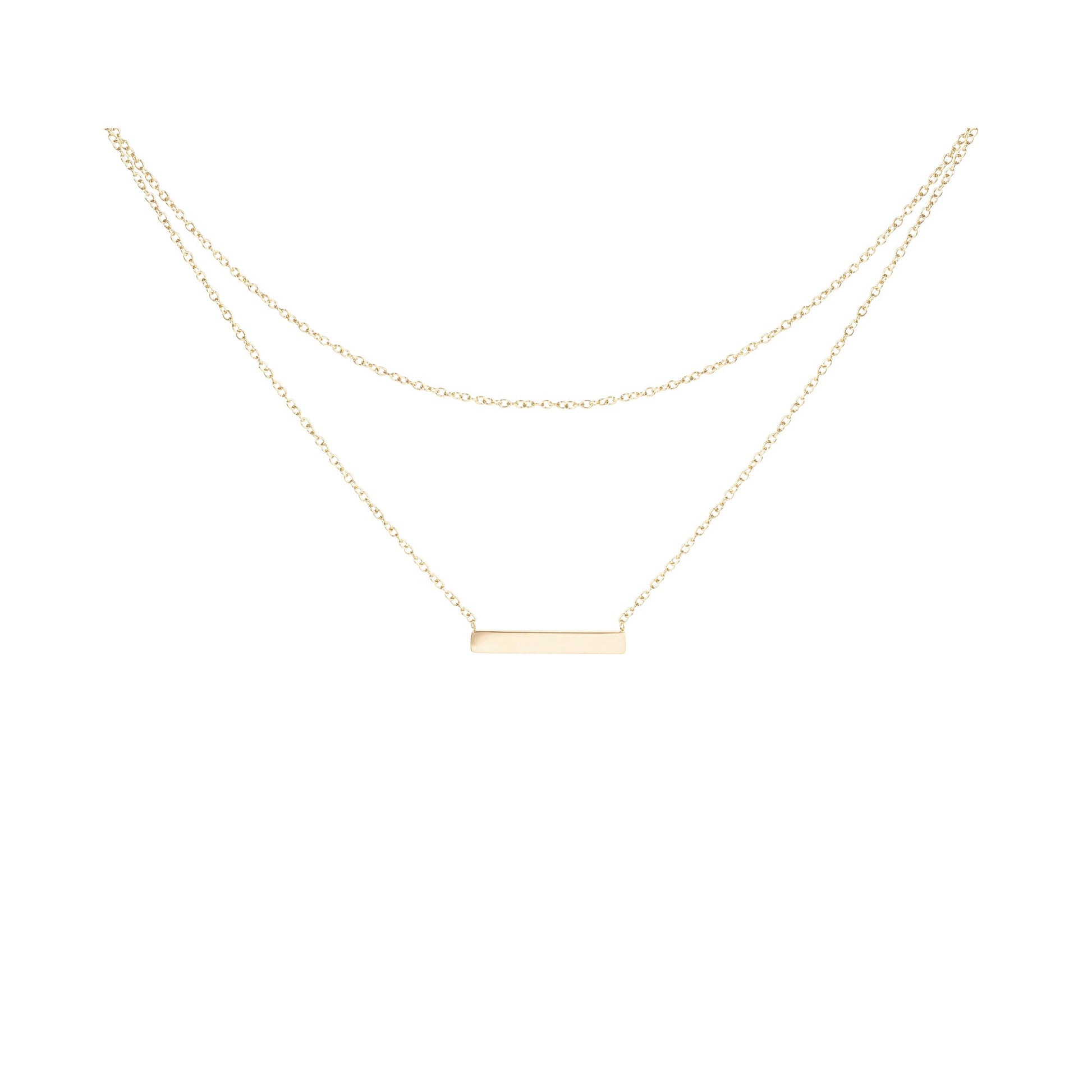 Collier 2 rangs or ne ternit pas acier inoxydable MIA