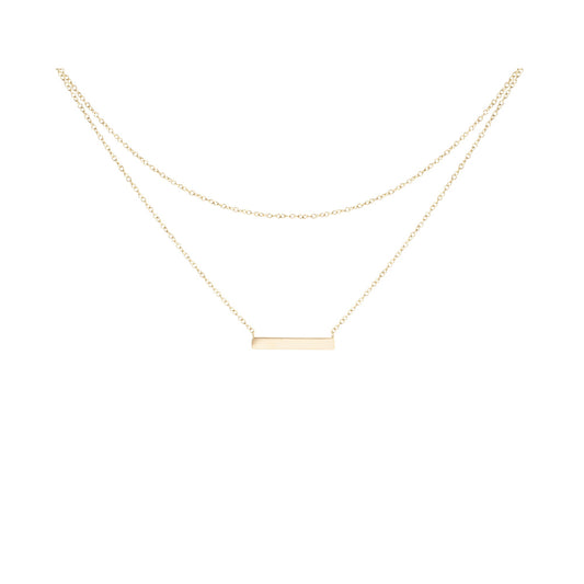 Collier 2 rangs or ne ternit pas acier inoxydable MIA