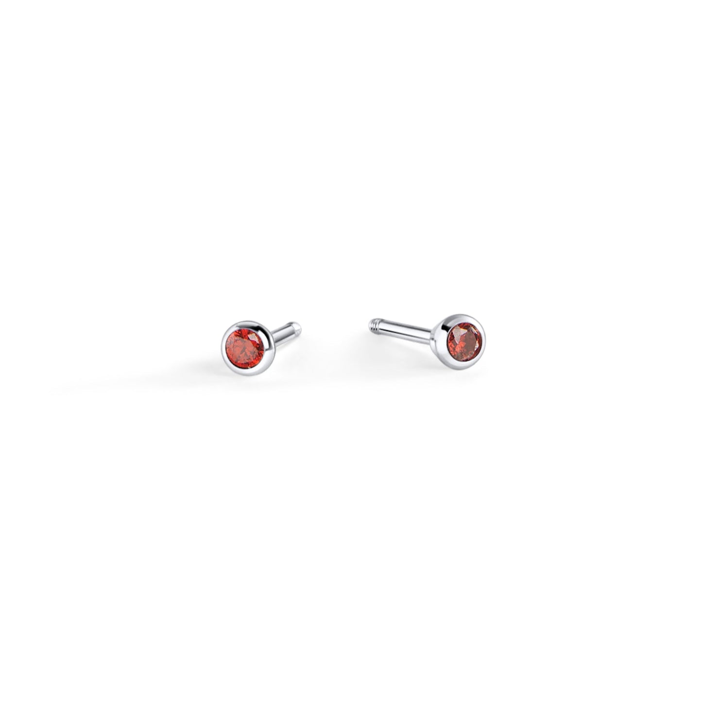 Ada - Garnet Stud Earrings exclude