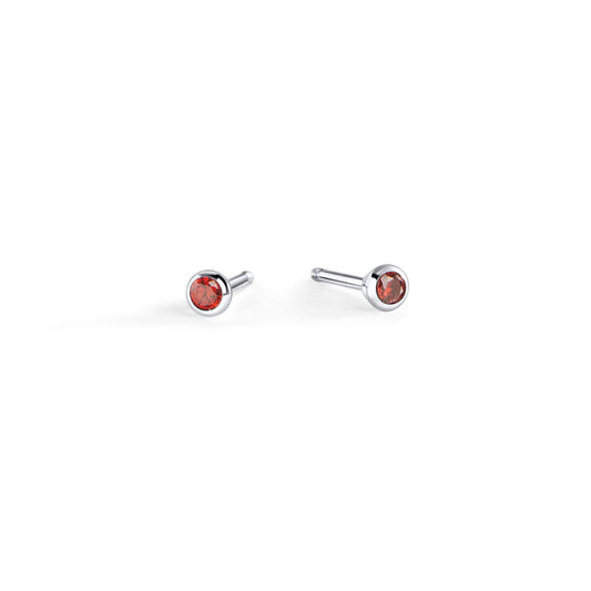 Ada - Garnet Stud Earrings exclude