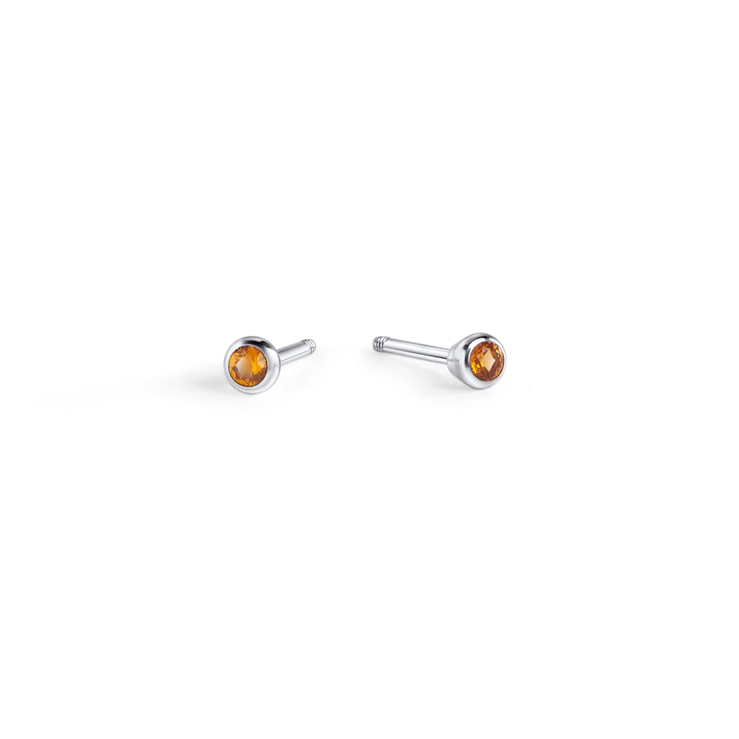Ada - Citrine Stud Earrings