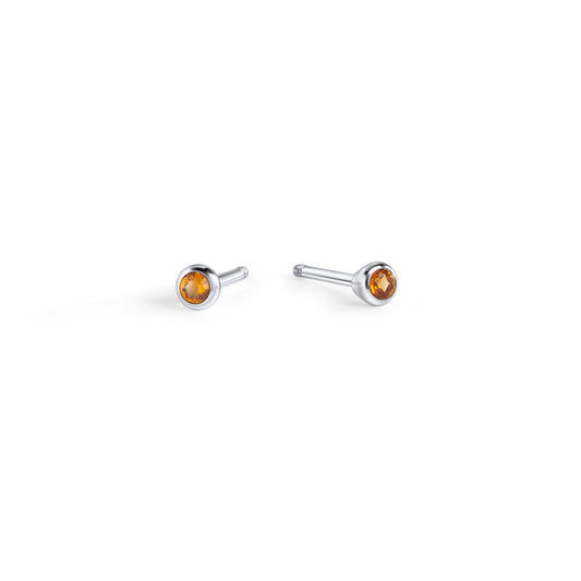 Ada - Citrine Stud Earrings