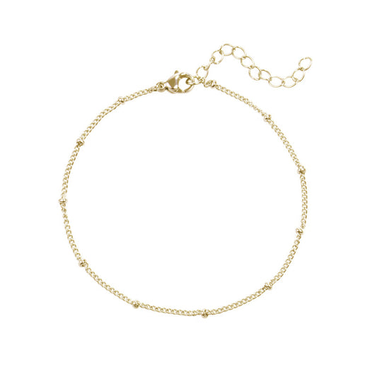 beads ankle chain stainless steel chaîne cheville acier inoxydable MIA T219C095