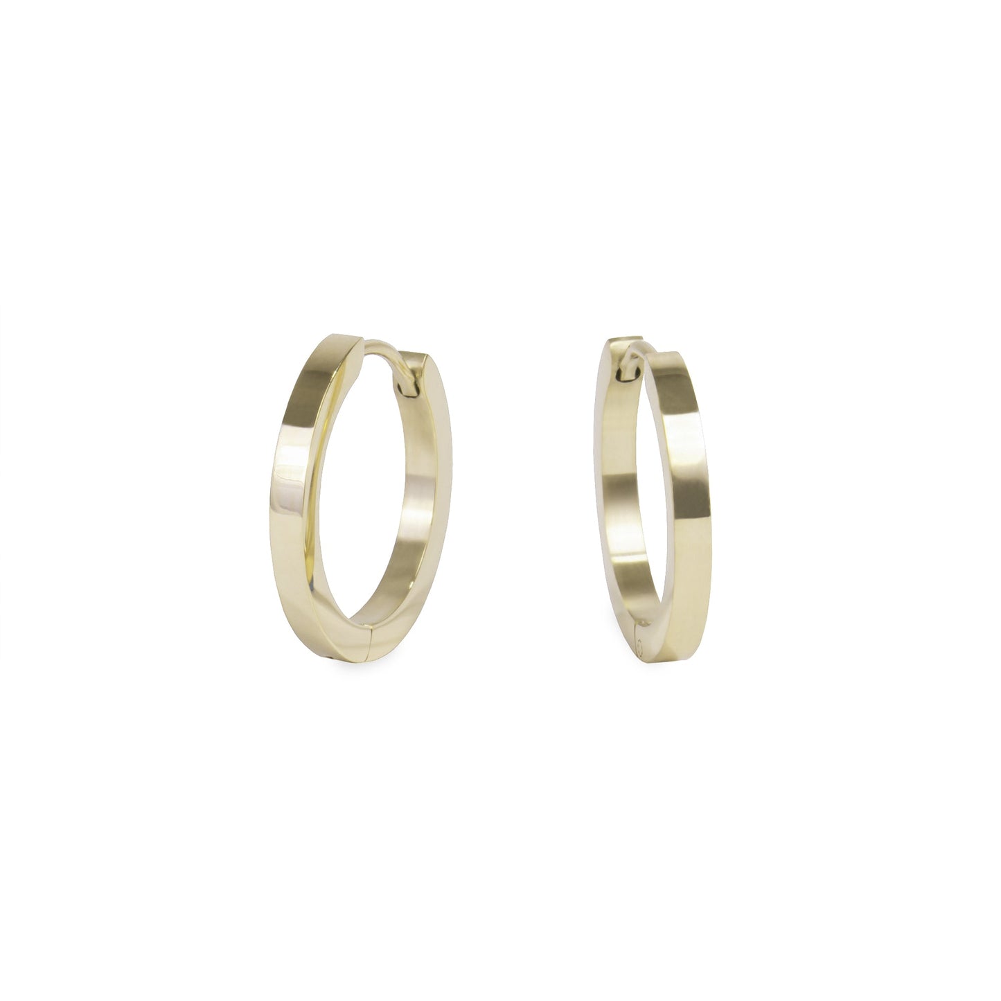 gold medium huggie earrings stainless steel hypoallergenic mia jewelry moyennes boucles d'oreilles or femme dormeuse acier inoxydable hypoallergénique  T320E008