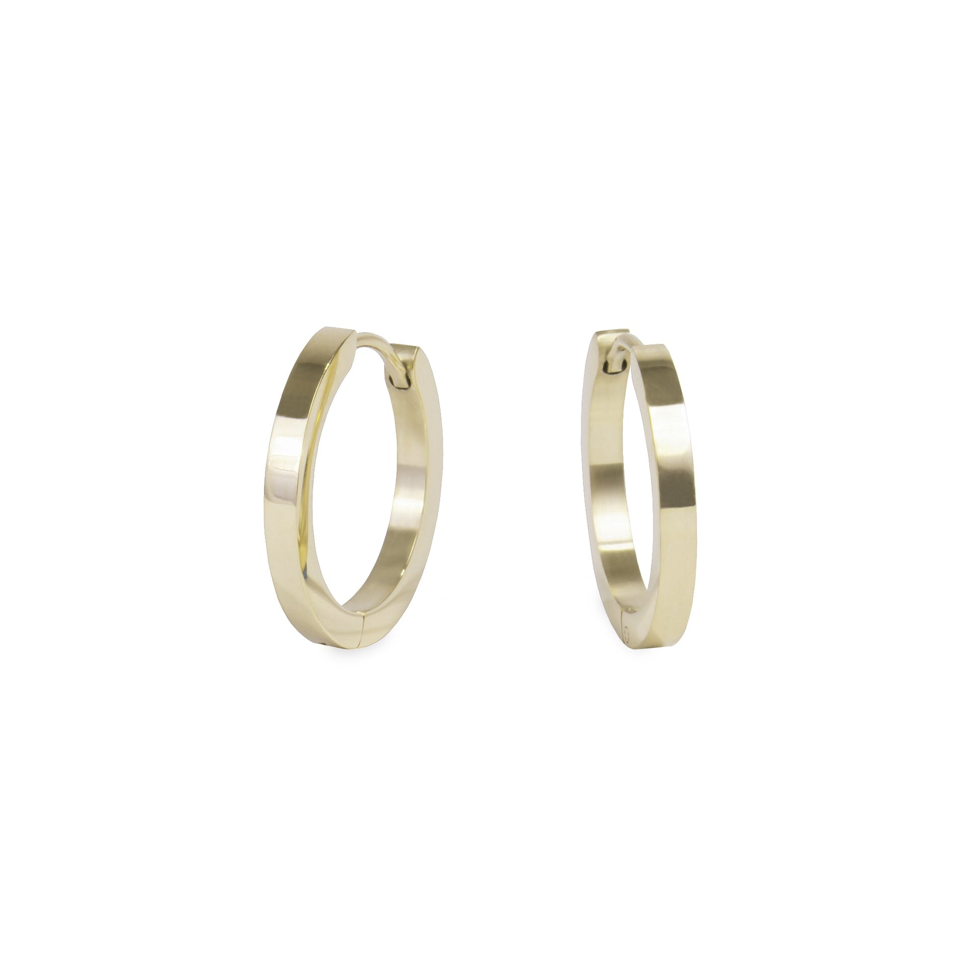 gold medium huggie earrings stainless steel hypoallergenic mia jewelry moyennes boucles d'oreilles or femme dormeuse acier inoxydable hypoallergénique  T320E008
