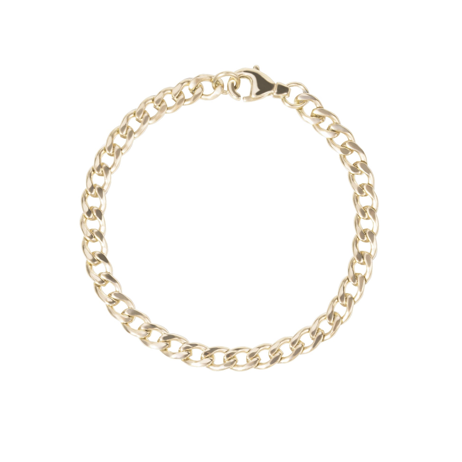 Gold curb bracelet stainless steel bracelet gourmette or acier inoxydable MIA bijoux
