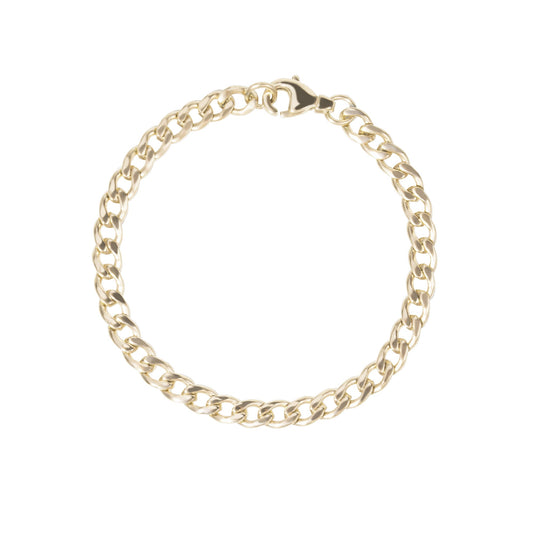 Gold curb bracelet stainless steel bracelet gourmette or acier inoxydable MIA bijoux