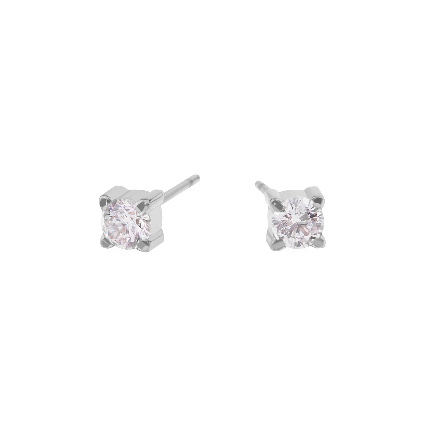 4mm cubic zirconia stud earrings stainless steel MIA boucles d'oreilles pierre T419E002AR