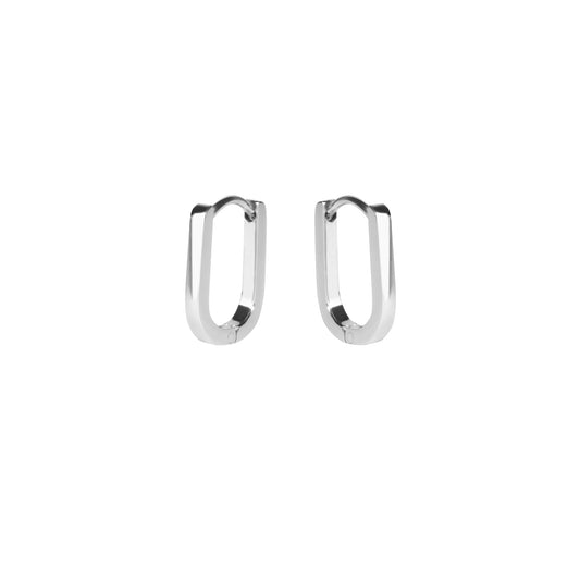 Oval U shape huggie earrings boucles d'oreilles dormeuses en U oval