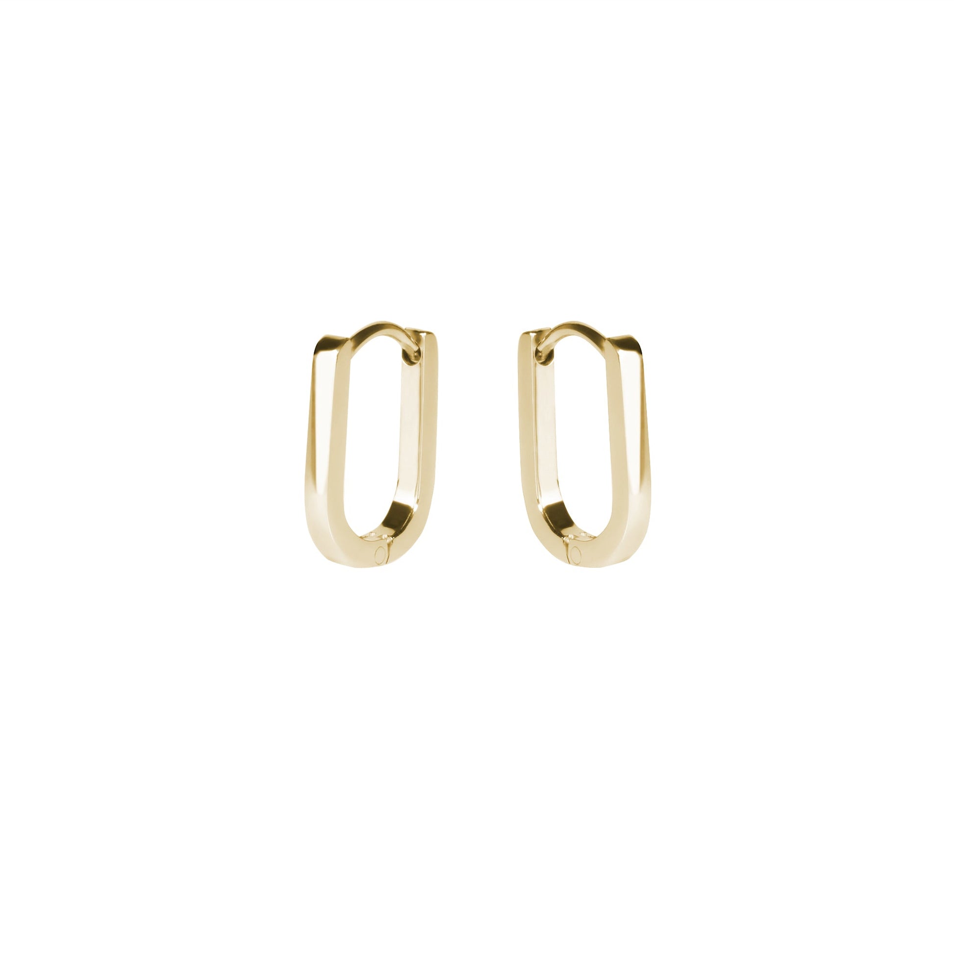 Oval U shape huggie earrings boucles d'oreilles dormeuses en U oval