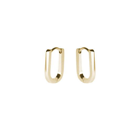 Oval U shape huggie earrings boucles d'oreilles dormeuses en U oval