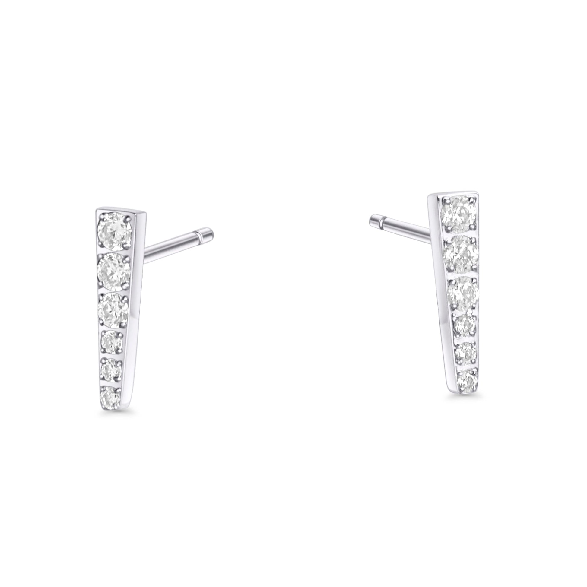 Bar stud earrings with stones stainless steel boucle d'oreilles fixes barres avec pierres acier inoxydable Mia Bijoux