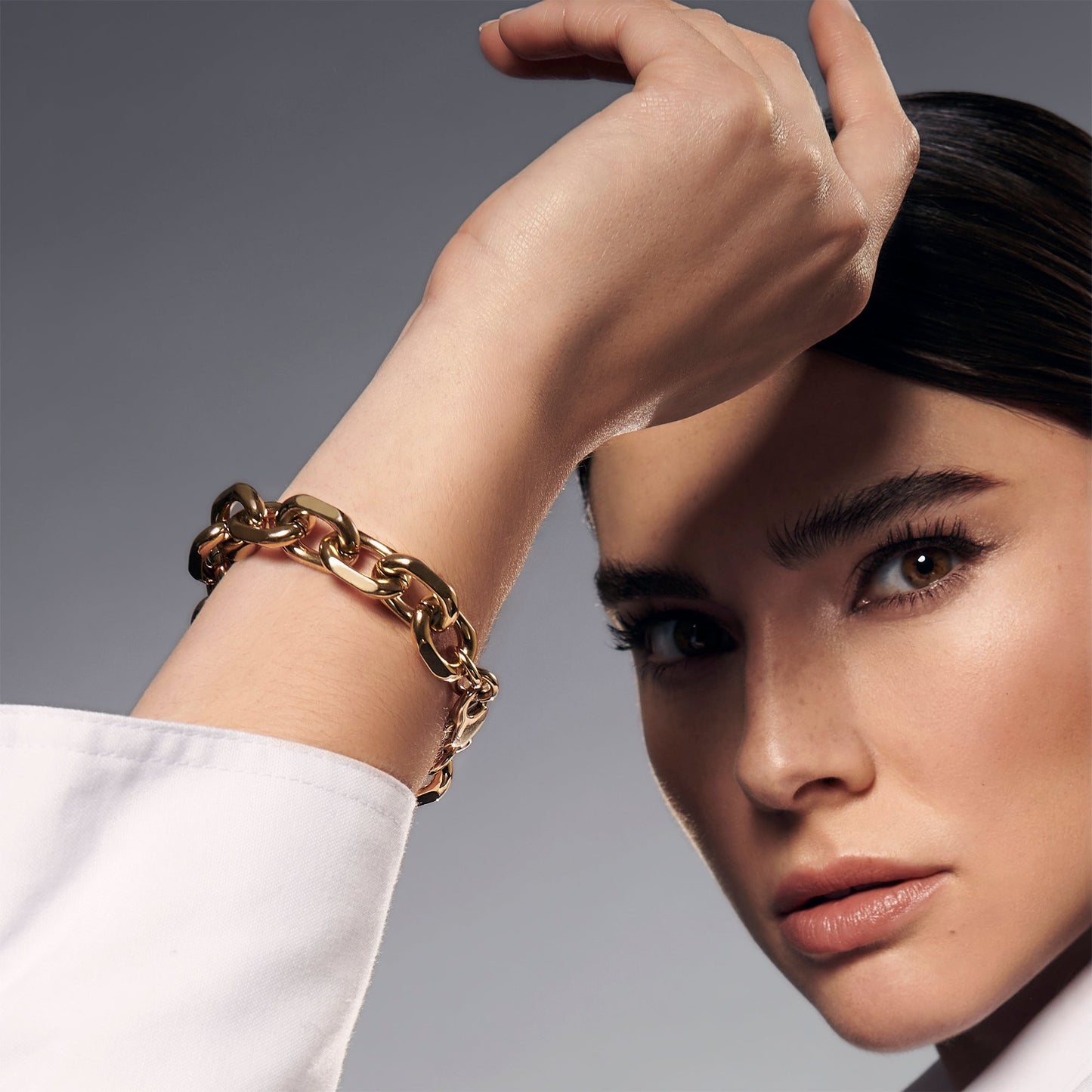 Trendy stainless steel big oval links bracelet tendance acier inoxydable grosses mailles ovales MIAJWL