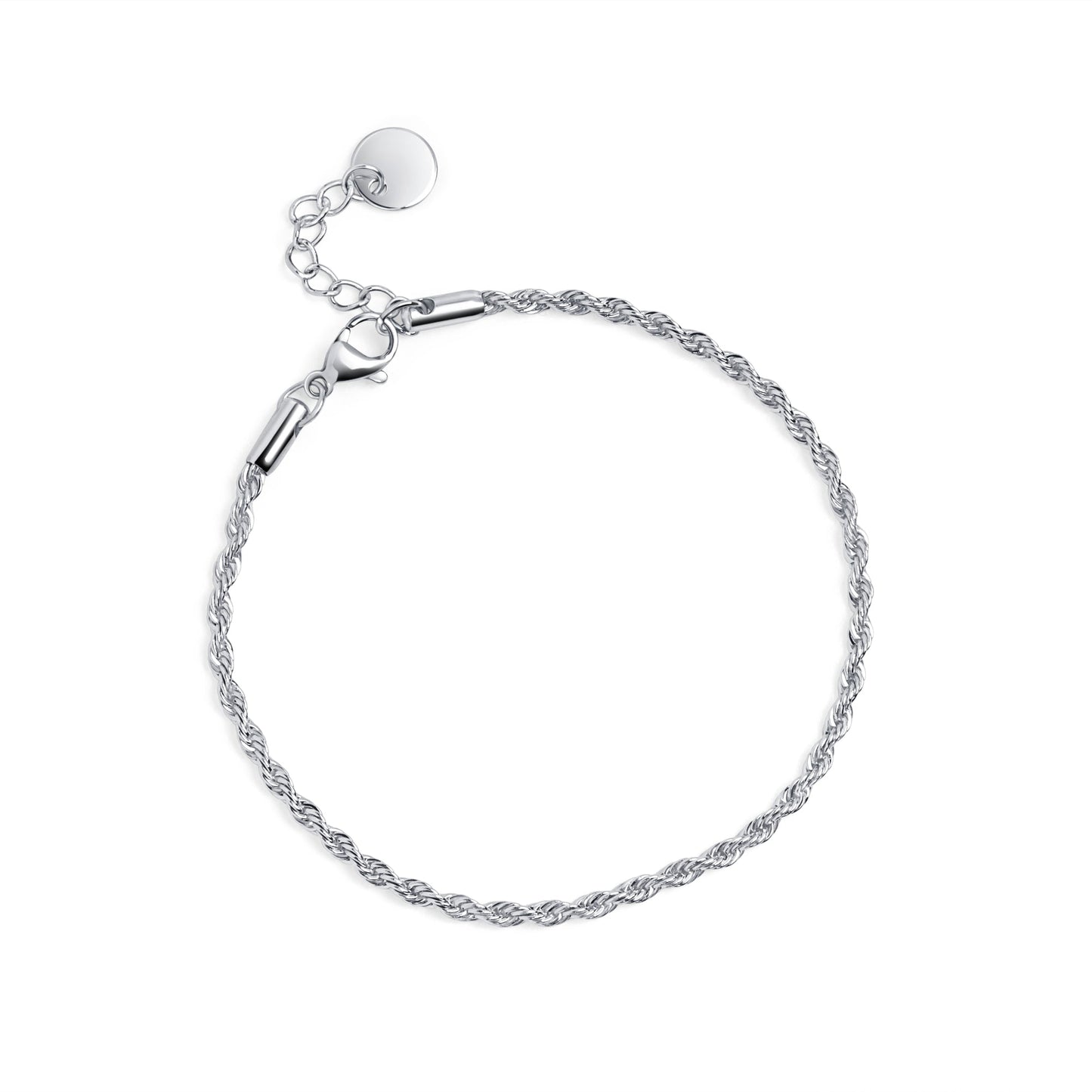 Bracelet torsadé en argent acier inoxydable hypo allergène non toxique et sans danger pour la peau MIA BIJOUX 