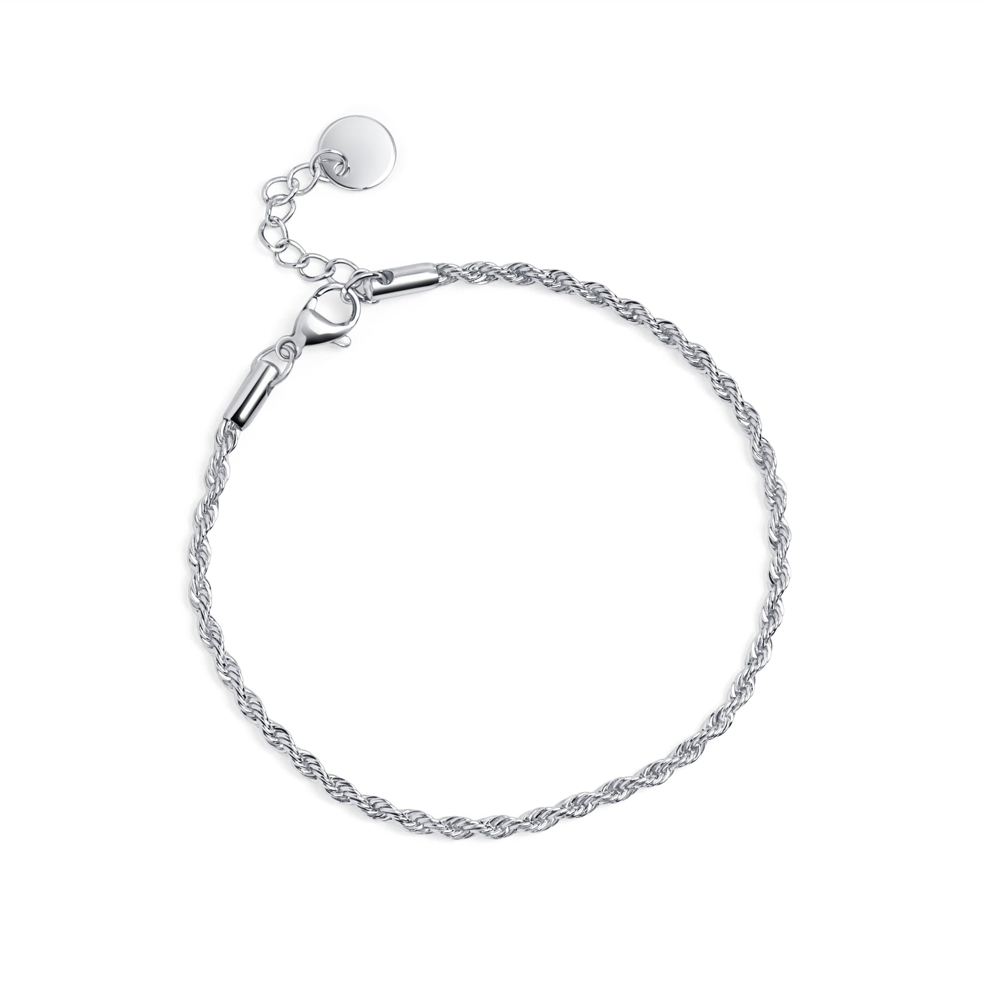 Bracelet torsadé en argent acier inoxydable hypo allergène non toxique et sans danger pour la peau MIA BIJOUX 
