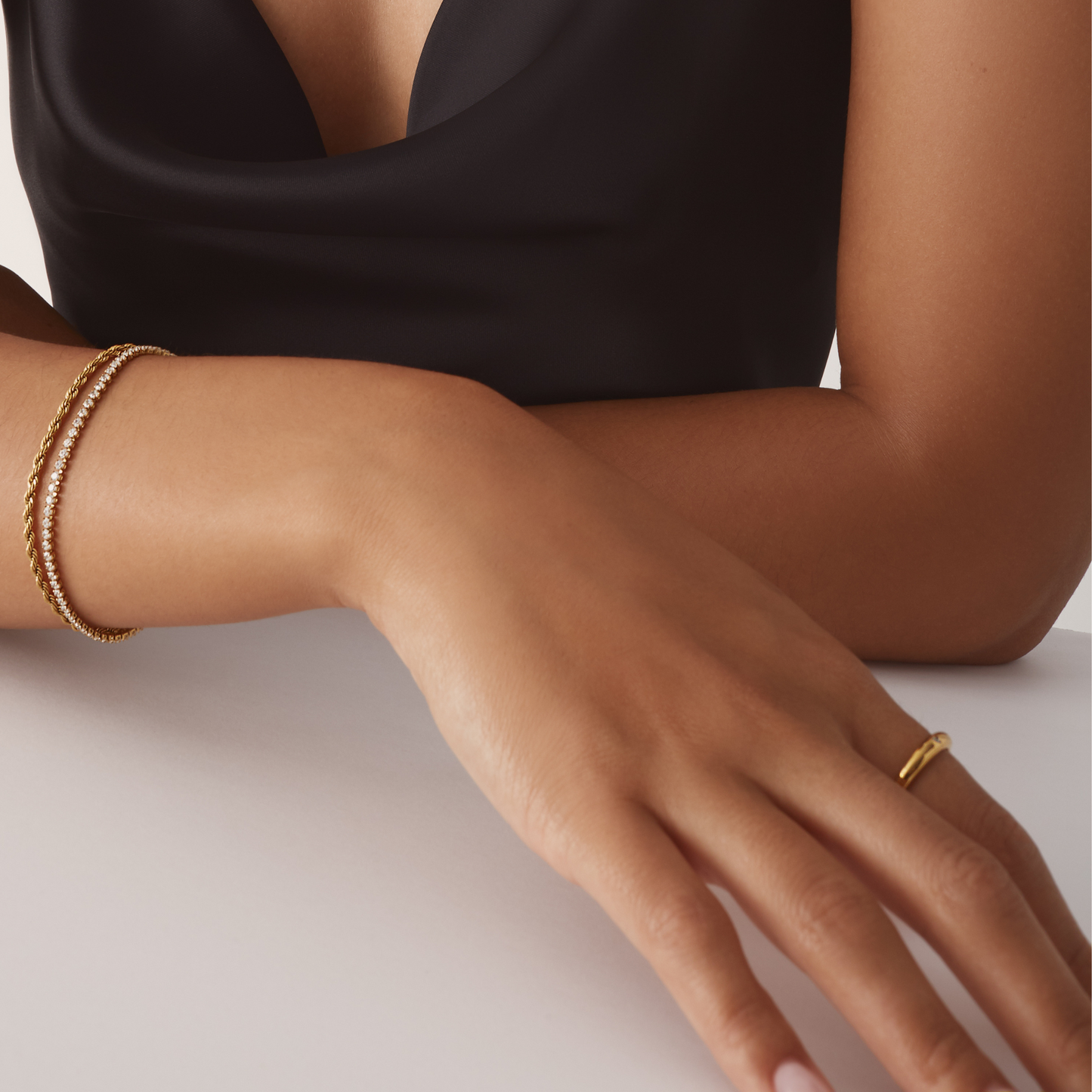 Bracelet torsadé de haute qualité en acier inoxydable abordable et sans danger pour la peau MIA BIJOUX