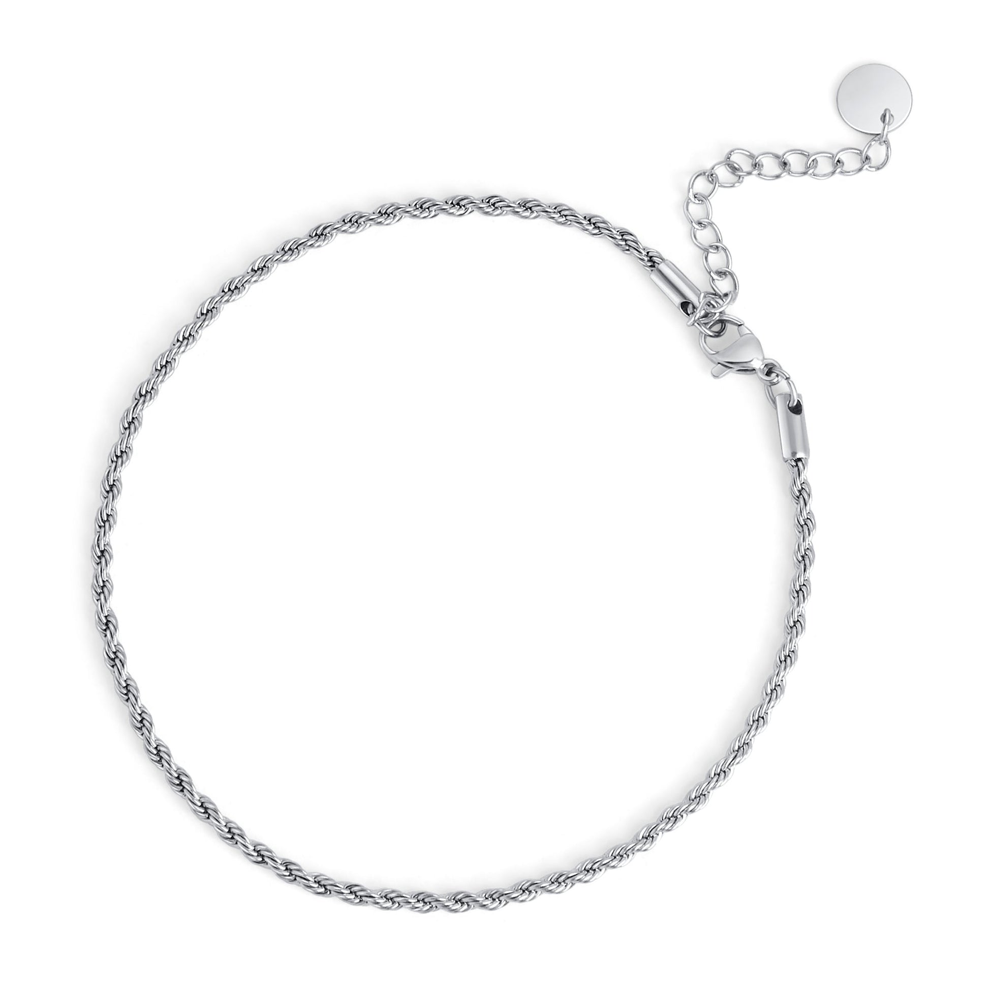 bestseller twisted chain anklet stainless steel safe for skin and made to last MIAJWL chaîne de cheville torsadée acier inoxydable sans danger pour la peau et durable meilleur vendeur Mia Bijoux