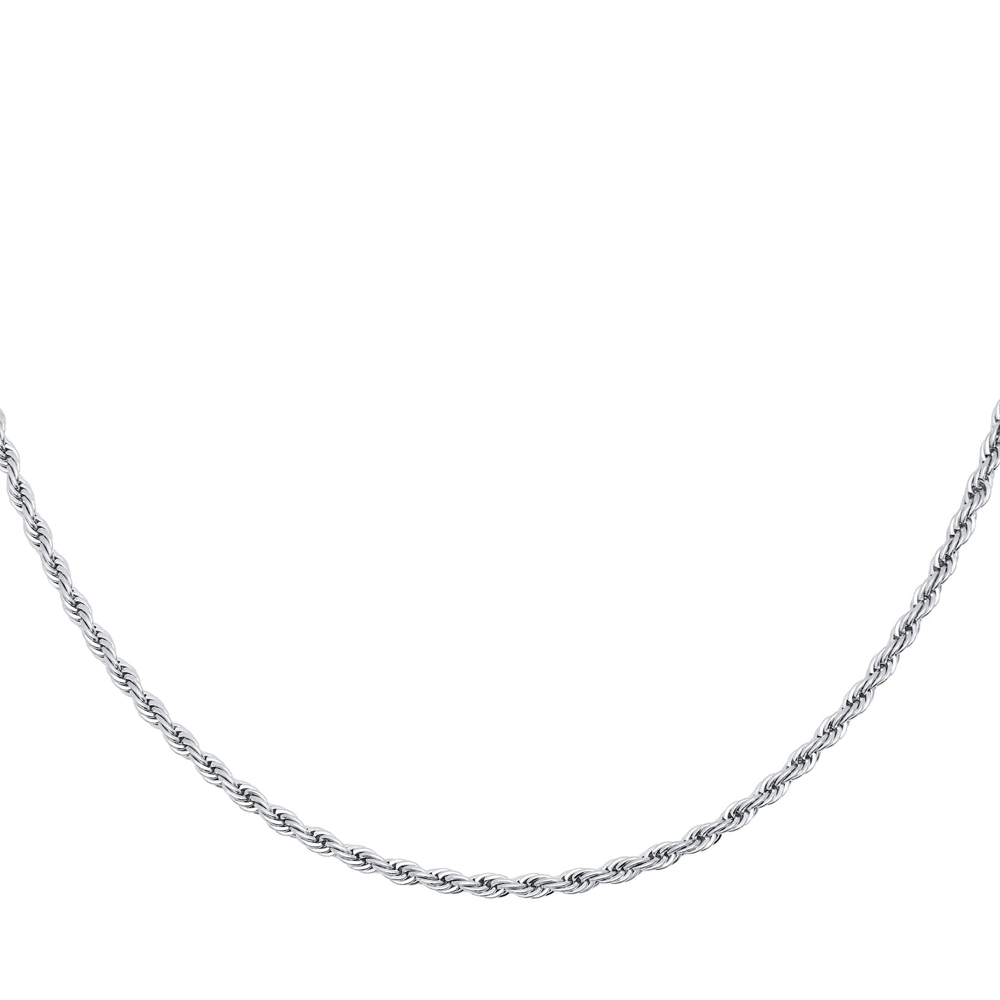Stainless steel twisted rope chain waterproof skin friendly necklace MIAJWL Collier chaîne torsade acier inoxydable fait pour durer à l'épreuve de l'eau Mia Bijoux