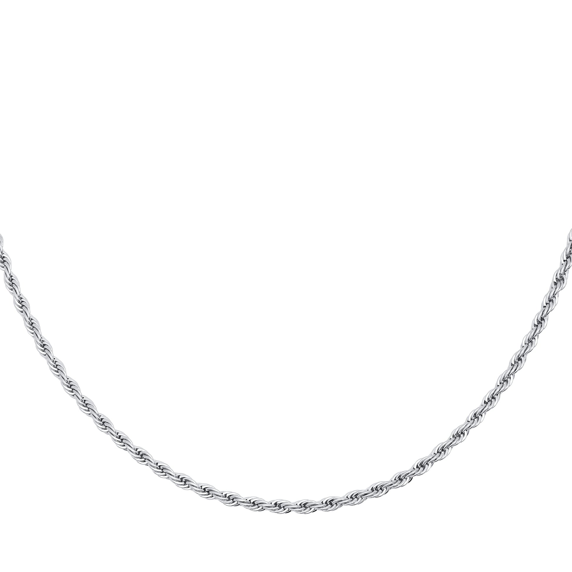 Stainless steel twisted rope chain waterproof skin friendly necklace MIAJWL Collier chaîne torsade acier inoxydable fait pour durer à l'épreuve de l'eau Mia Bijoux