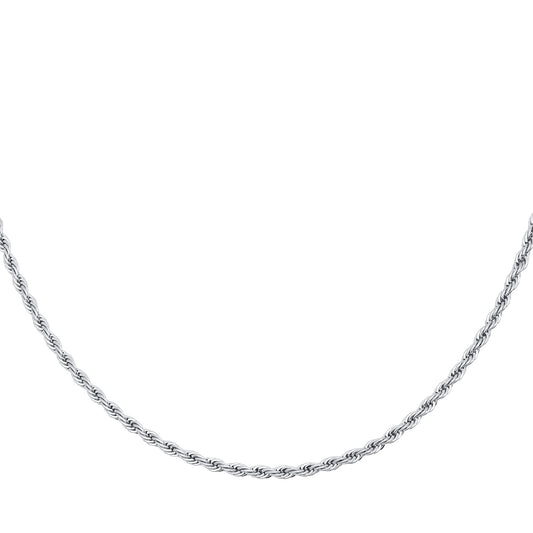 Stainless steel twisted rope chain waterproof skin friendly necklace MIAJWL Collier chaîne torsade acier inoxydable fait pour durer à l'épreuve de l'eau Mia Bijoux