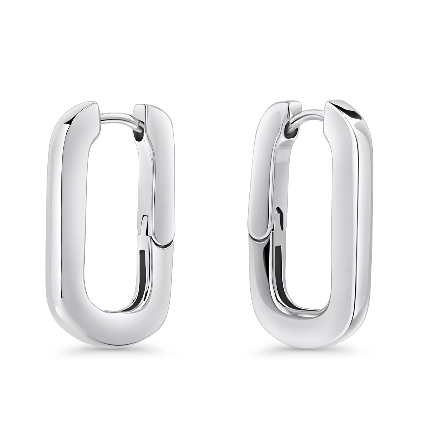 Stainless steel U shape comfortable waterproof huggie earrings MIAJWL Boucles d'oreilles dormeuses forme de U confortable acier inoxydable à l'épreuve de l'eau Mia Bijoux