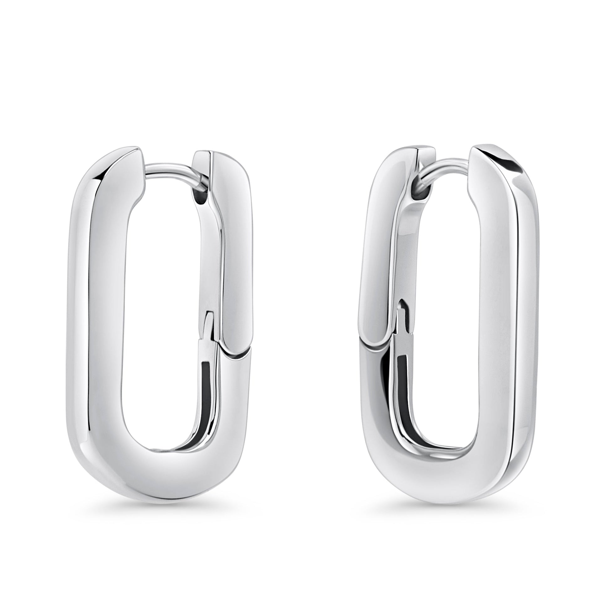 Stainless steel U shape comfortable waterproof huggie earrings MIAJWL Boucles d'oreilles dormeuses forme de U confortable acier inoxydable à l'épreuve de l'eau Mia Bijoux