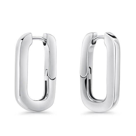 Stainless steel U shape comfortable waterproof huggie earrings MIAJWL Boucles d'oreilles dormeuses forme de U confortable acier inoxydable à l'épreuve de l'eau Mia Bijoux