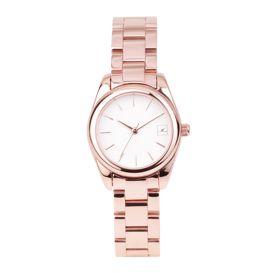 minimal rond rose gold watch stainless steel montre acier inoxydable ronde or rose W221M02DORO MIAJWL