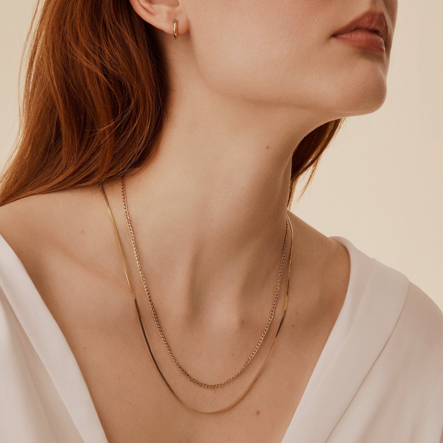 minimal gold stainless steel neck chains women chaîne cou or femme hypoallergénique