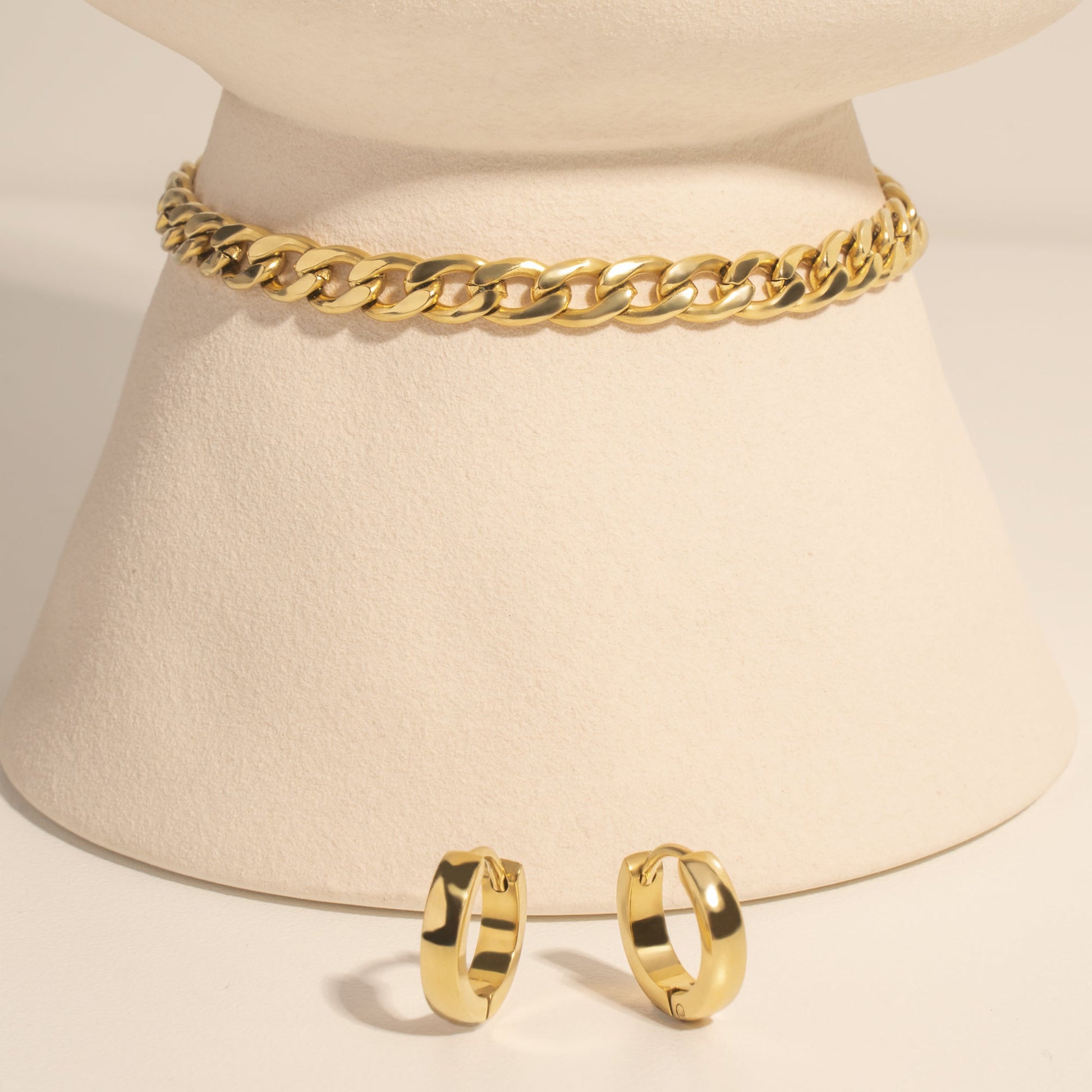 Silver curb bracelet stainless steel bracelet gourmette argent acier inoxydable MIA bijoux