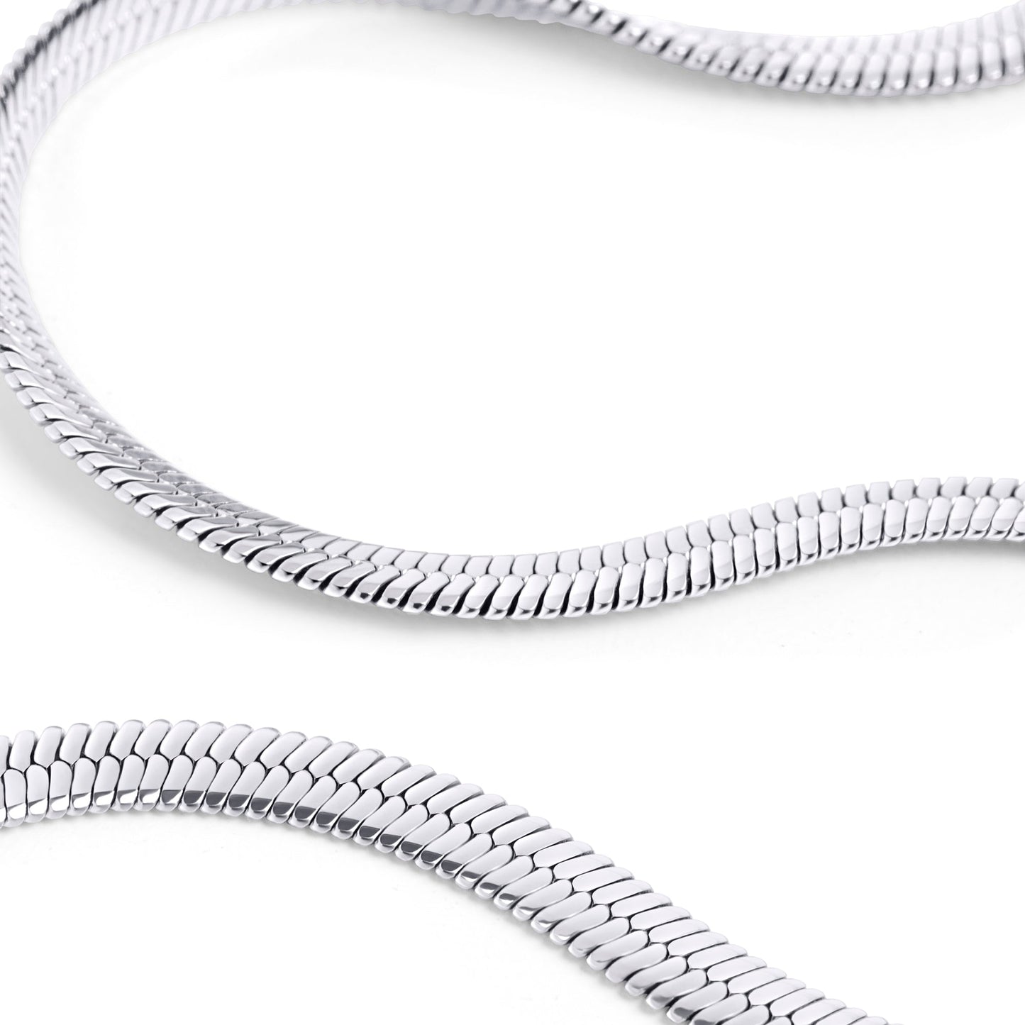 32 in large flat neck chain stainless steel no allergy MIAJWL chaine de cou plate 32 pouces long acier inoxydable aucune allergie Mia Bijoux