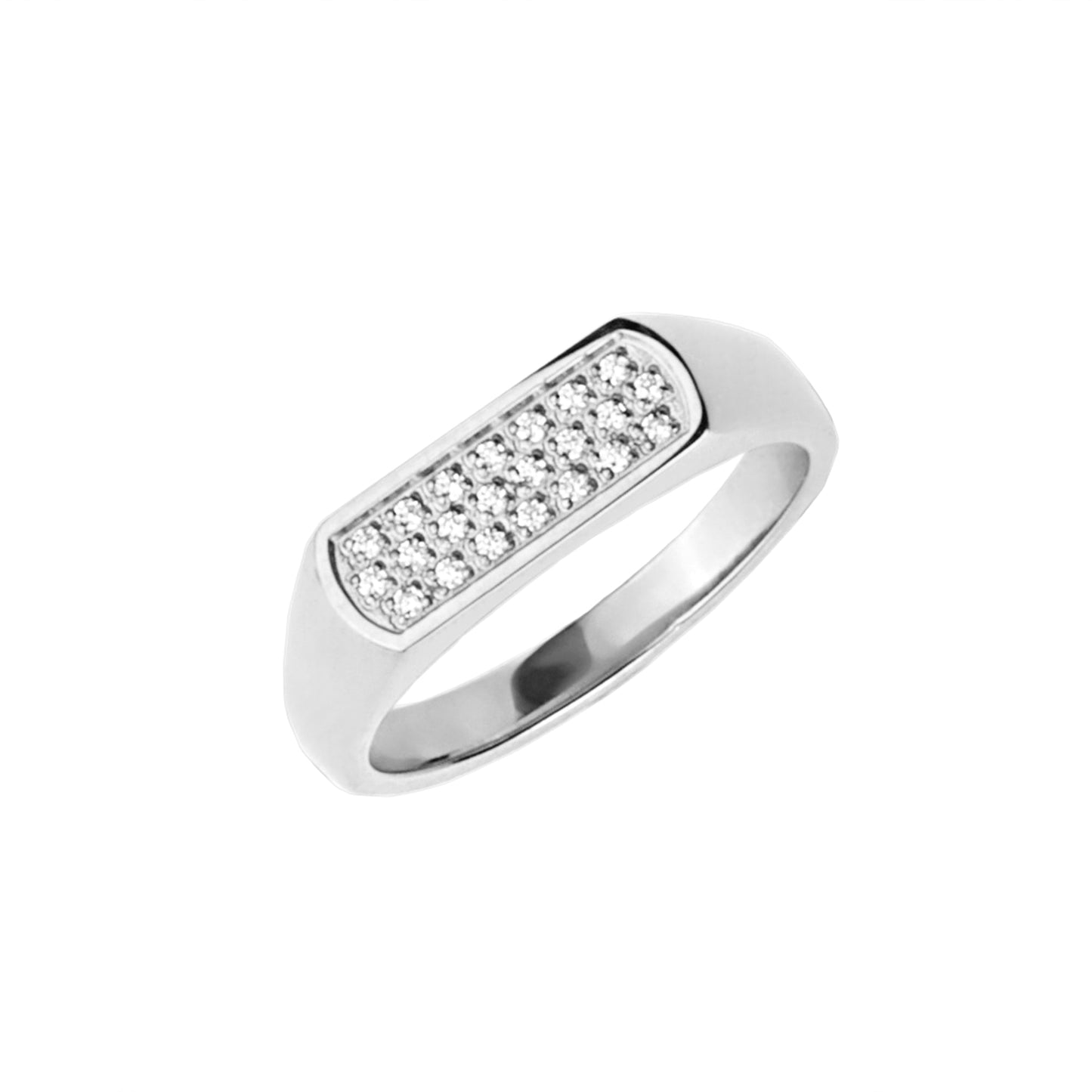 signet chic ring stainless steel bague chevalière pierres acier inoxydable MIA Bijoux